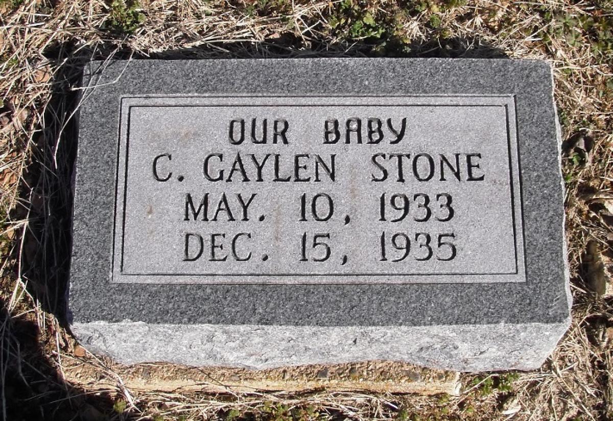 OK, Grove, Olympus Cemetery, Stone, C. Gaylen Headstone