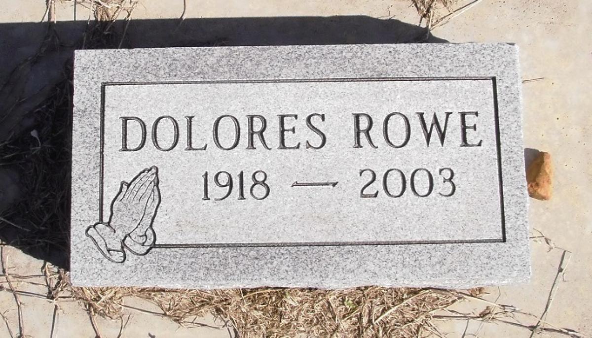 OK, Grove, Olympus Cemetery, Rowe, Dolores Headstone