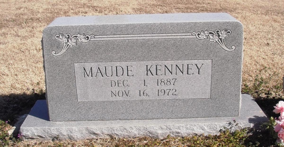 OK, Grove, Olympus Cemetery, Headstone, Kenney, Maude 