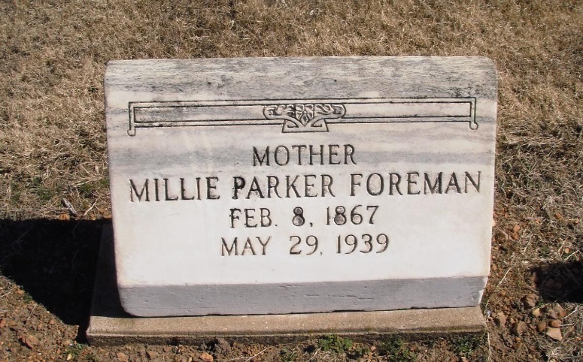 OK, Grove, Olympus Cemetery, Headstone, Foreman, Millie (Parker)