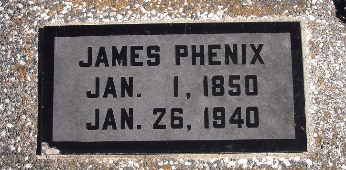 OK, Grove, Olympus Cemetery, Phenix, James Headstone