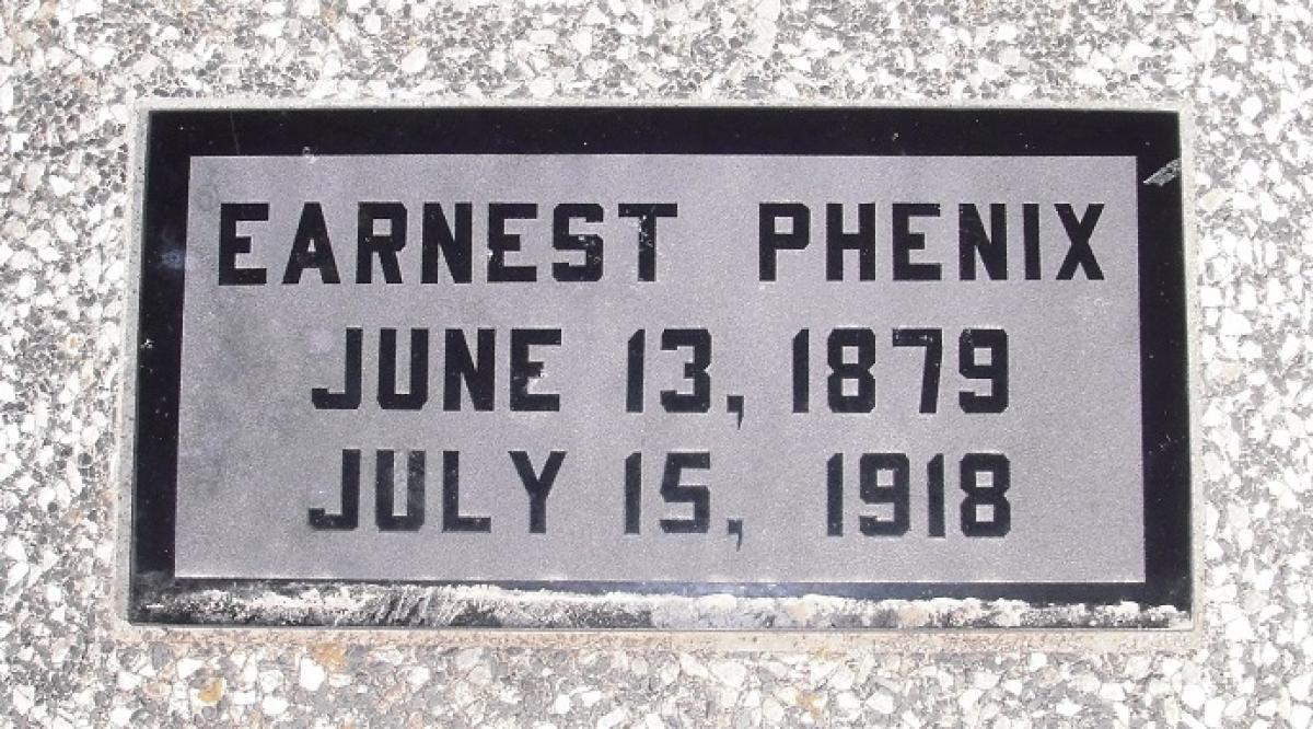 OK, Grove, Olympus Cemetery, Phenix, Earnest Headstone