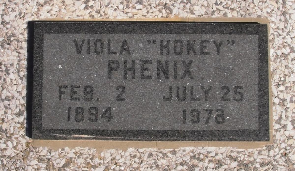 OK, Grove, Olympus Cemetery, Phenix, Viola Headstone