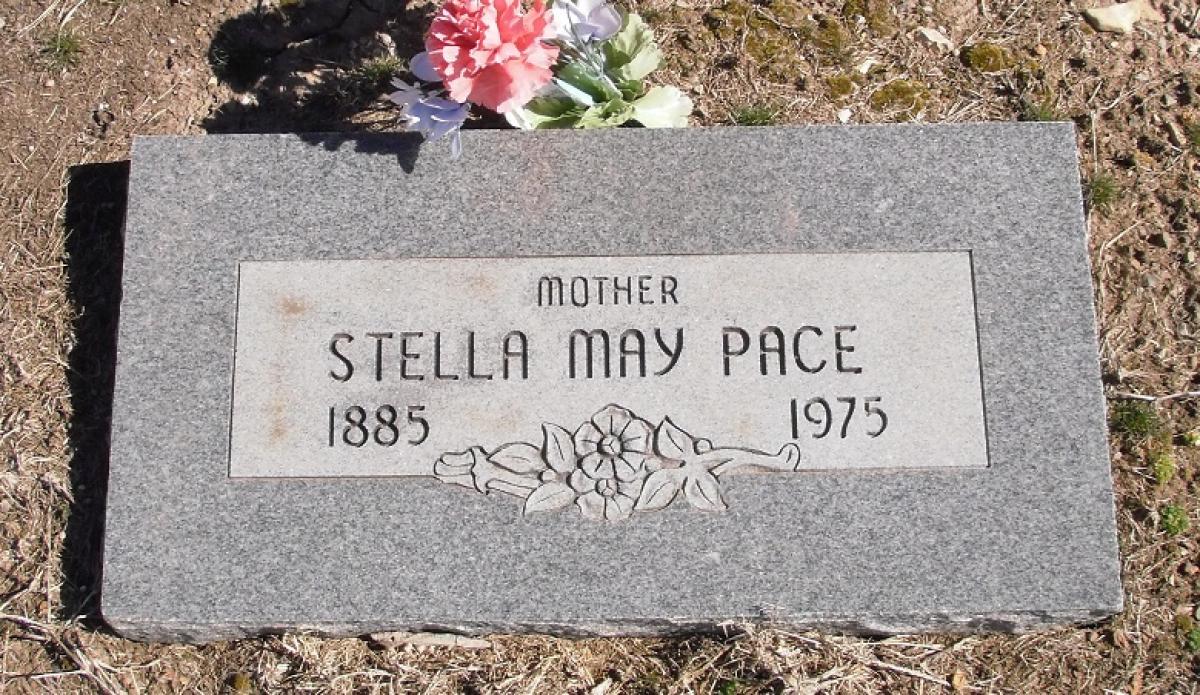 OK, Grove, Olympus Cemetery, Headstone, Pace, Stella May 
