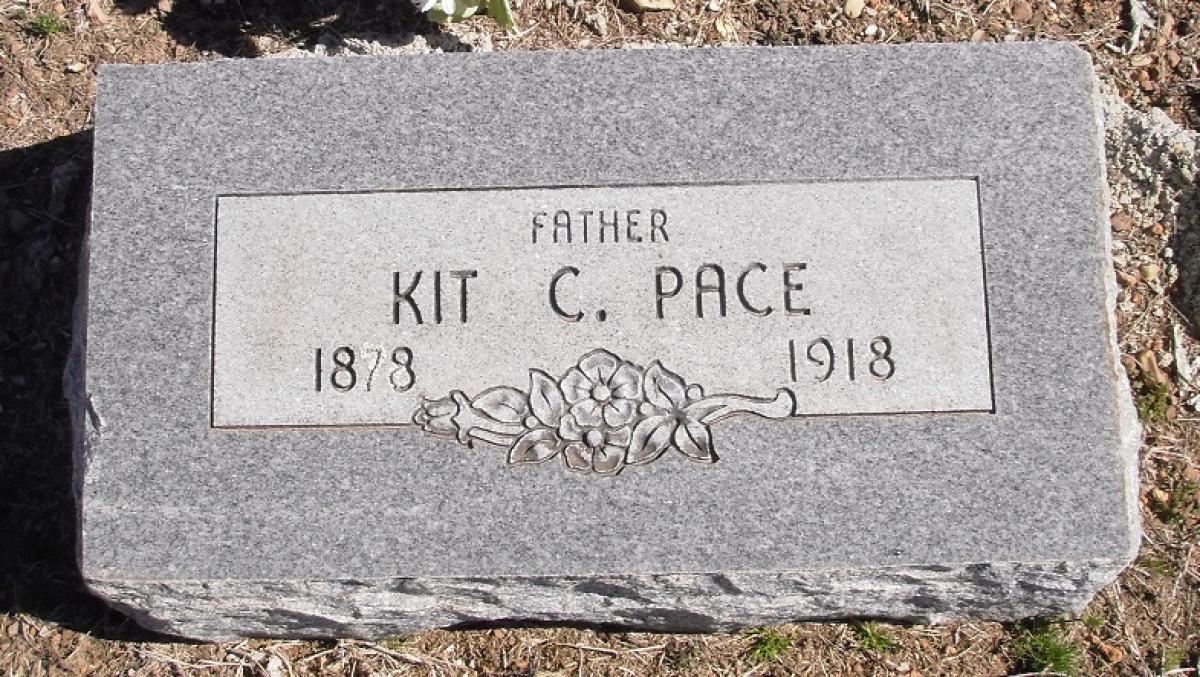 OK, Grove, Olympus Cemetery, Headstone, Pace, Kit C. 