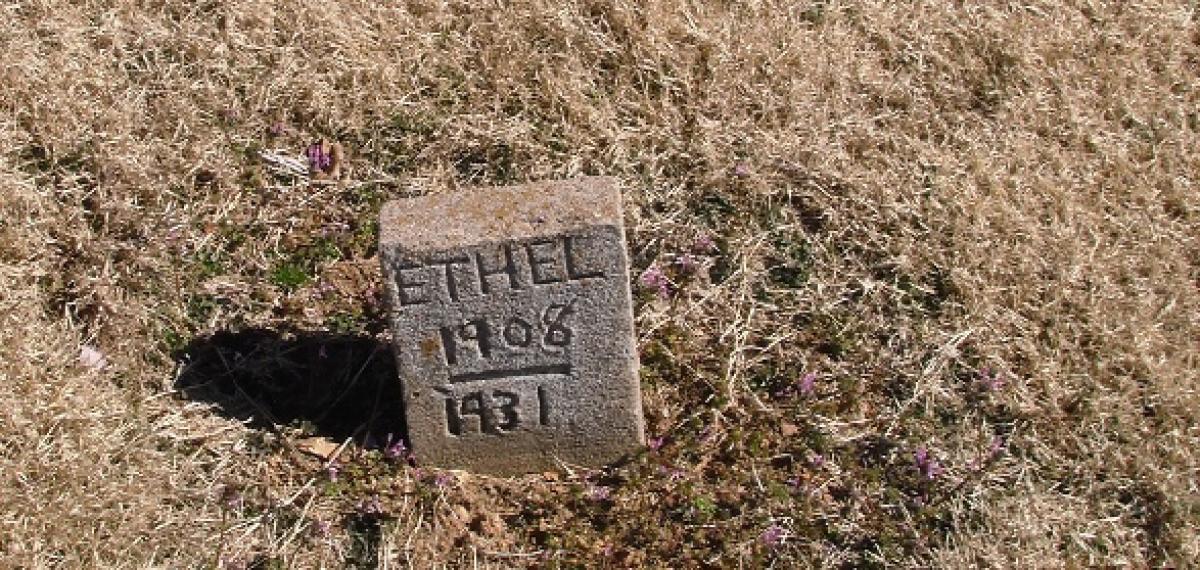 OK, Grove, Olympus Cemetery, Unknown, Ethel Headstone