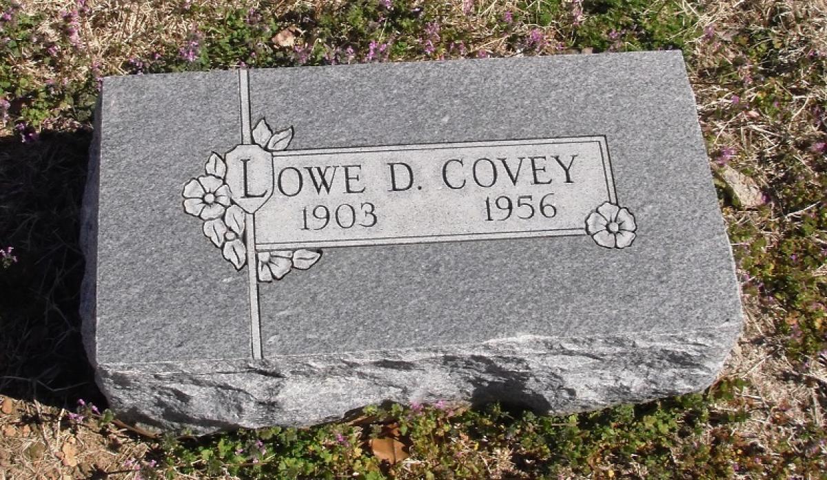 OK, Grove, Olympus Cemetery, Headstone, Covey, Lowe D. 