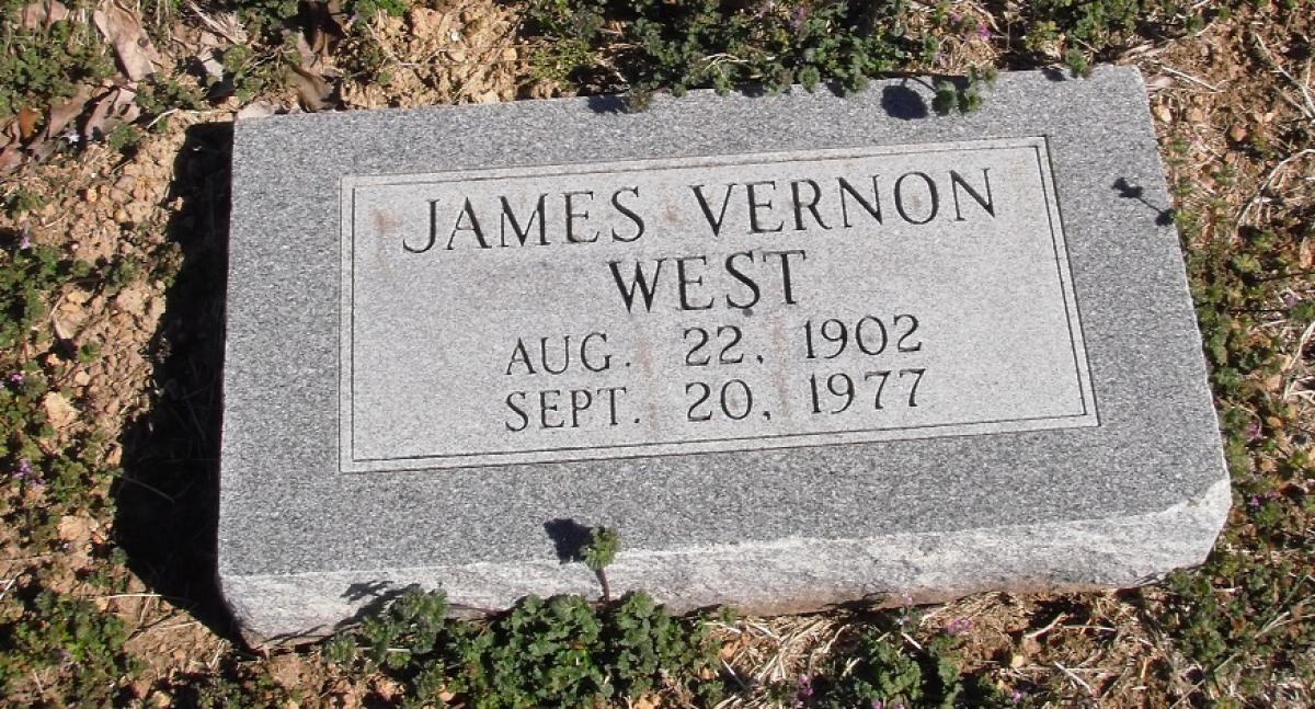 OK, Grove, Olympus Cemetery, West, James Vernon Headstone