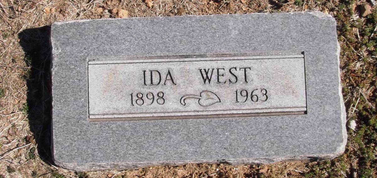 OK, Grove, Olympus Cemetery, West, Ida Headstone