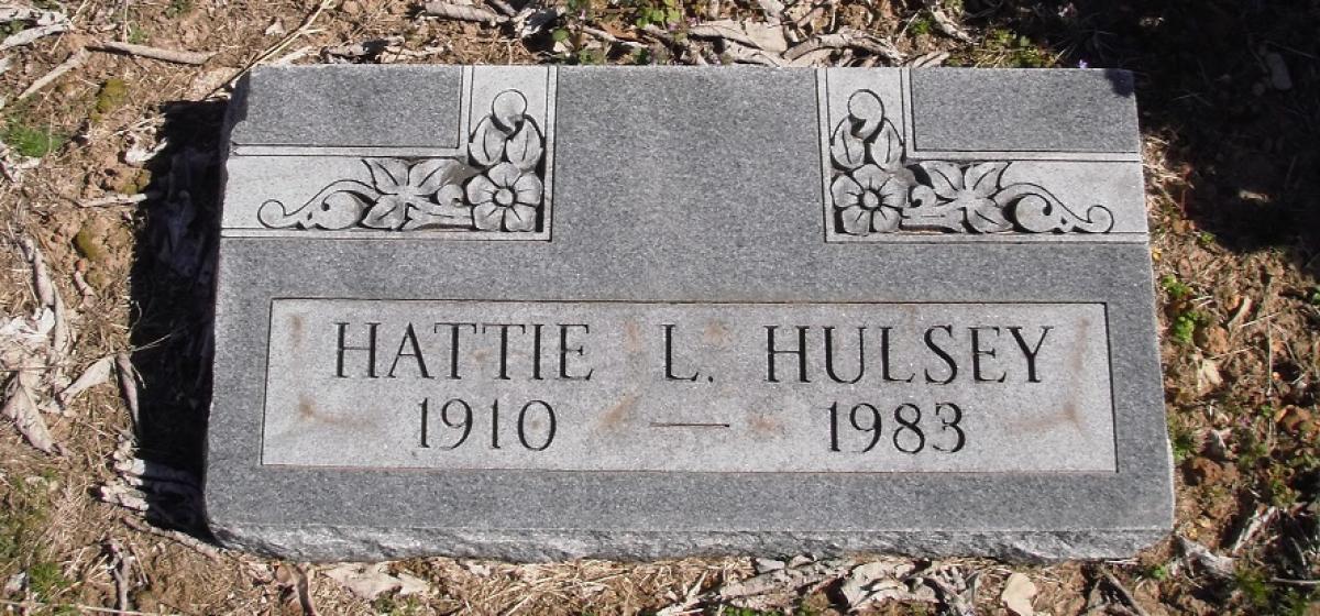 OK, Grove, Olympus Cemetery, Headstone, Hulsey, Hattie L. 