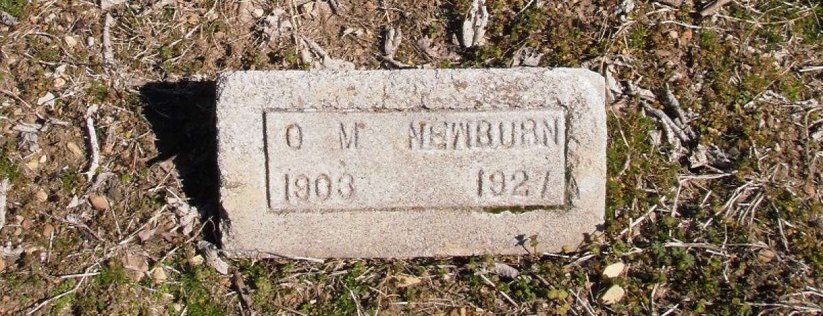 OK, Grove, Olympus Cemetery, Headstone, Newburn, O. M. 