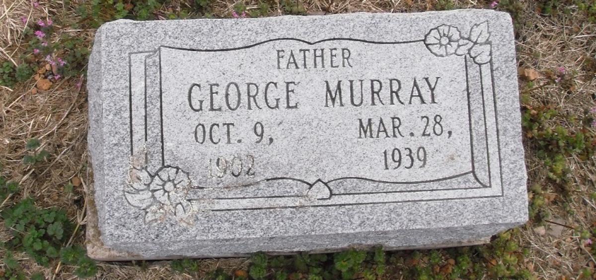 OK, Grove, Olympus Cemetery, Headstone, Murray, George 