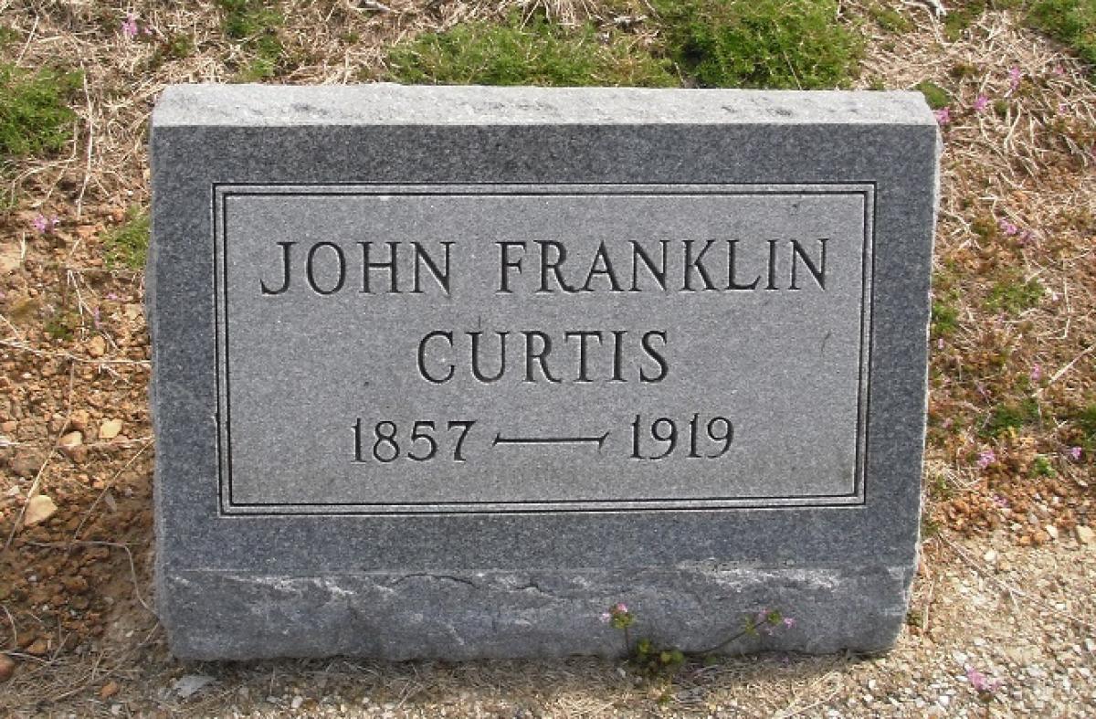 OK, Grove, Olympus Cemetery, Headstone, Curtis, John Franklin 