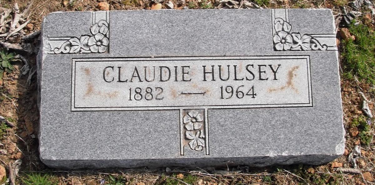 OK, Grove, Olympus Cemetery, Headstone, Hulsey, Claudie 