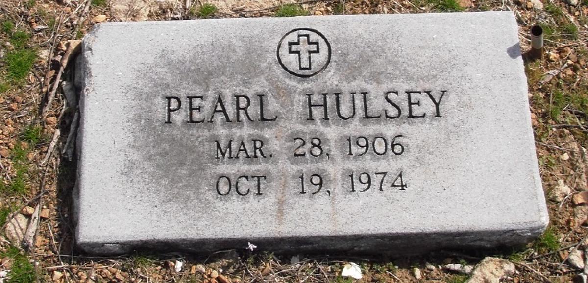 OK, Grove, Olympus Cemetery, Headstone, Hulsey, Pearl 