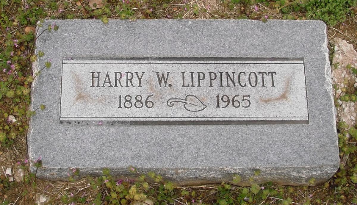 OK, Grove, Olympus Cemetery, Headstone, Lippincott, Harry W. 
