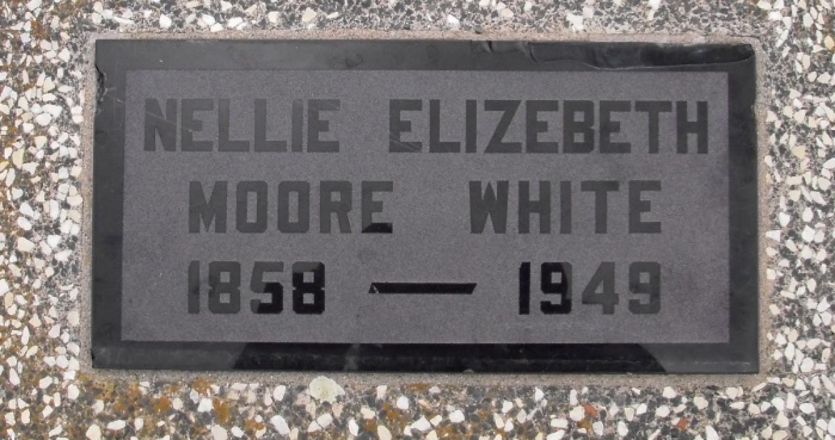 OK, Grove, Olympus Cemetery, White, Nellie Elizebeth Moore Headstone