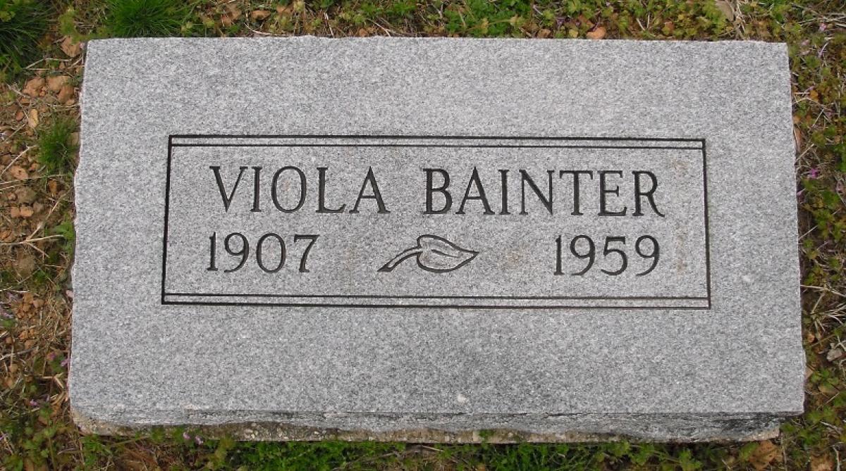 OK, Grove, Olympus Cemetery, Headstone, Bainter, Viola