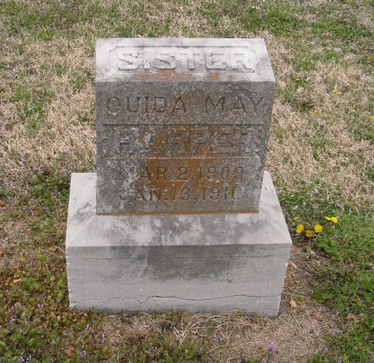 OK, Grove, Olympus Cemetery, Headstone, Harper, Ouida May