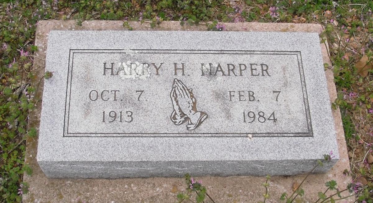 OK, Grove, Olympus Cemetery, Headstone, Harper, Harry H. 