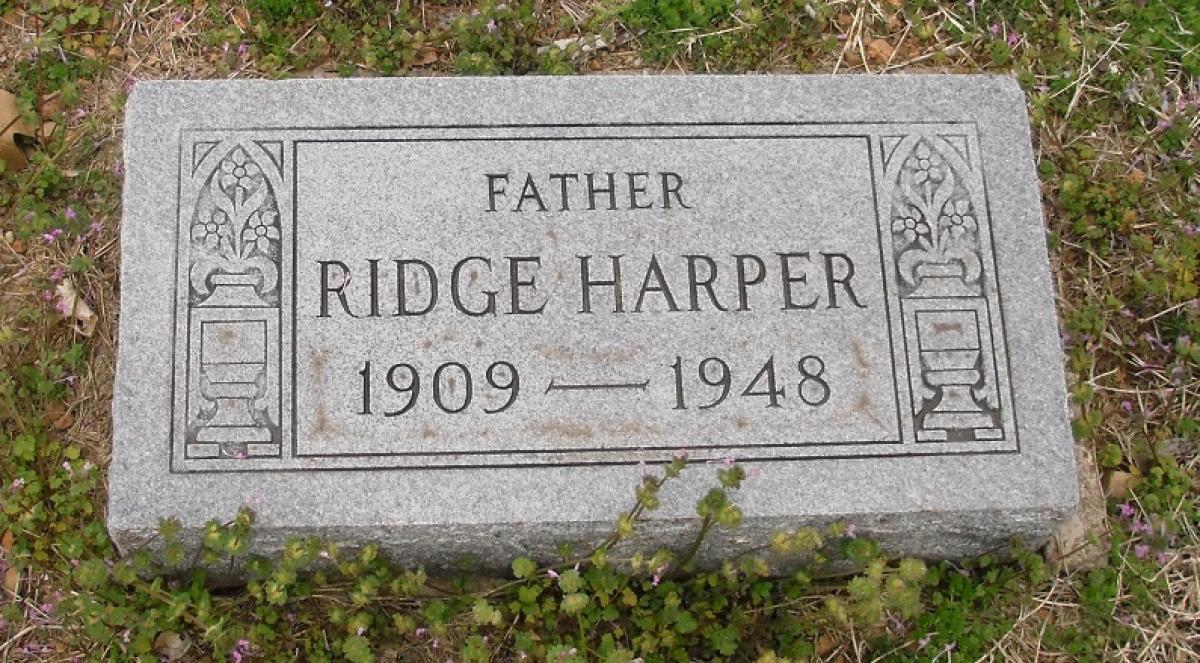 OK, Grove, Olympus Cemetery, Headstone, Harper, Ridge 
