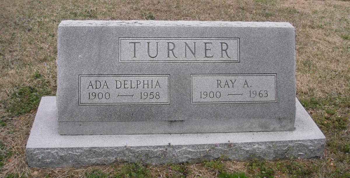 OK, Grove, Olympus Cemetery, Turner, Ada Delphia & Ray A. Headstone