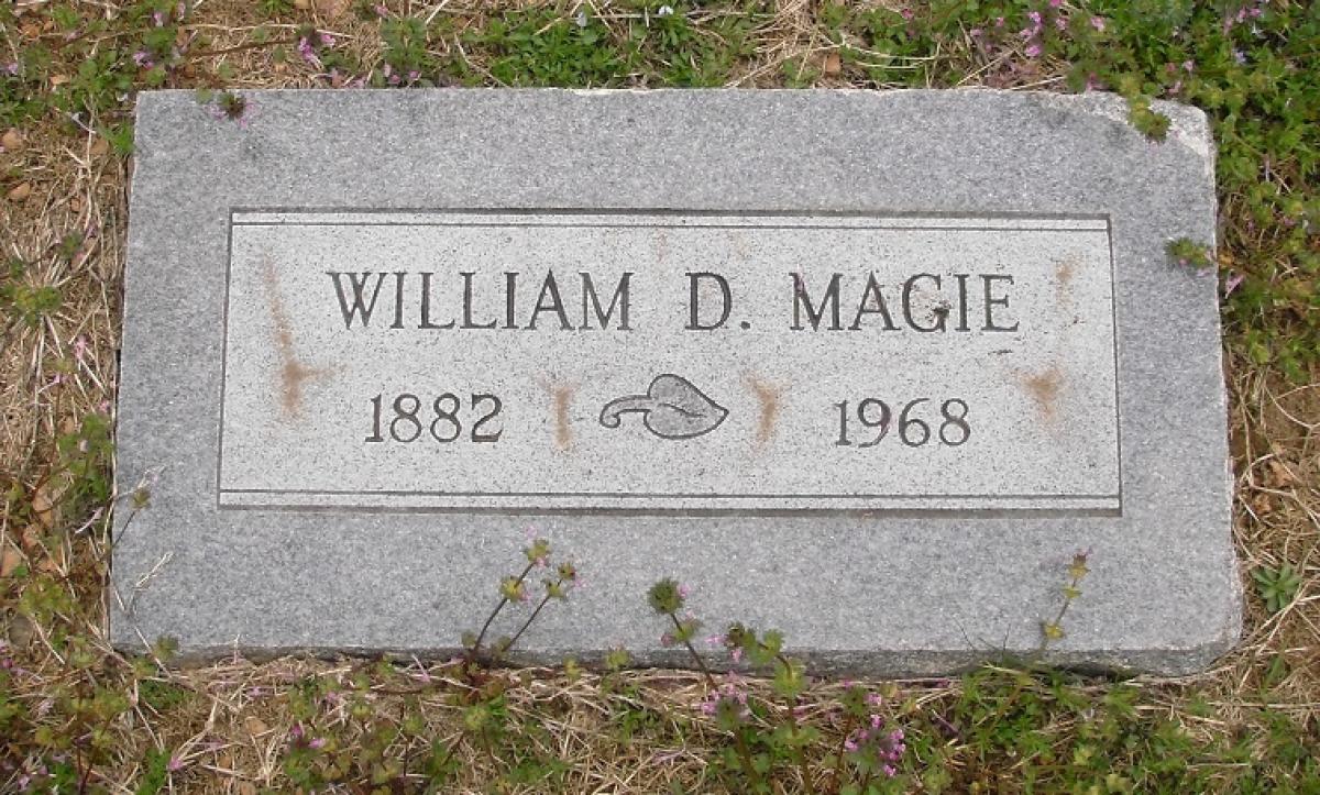 OK, Grove, Olympus Cemetery, Headstone, Magie, William D.