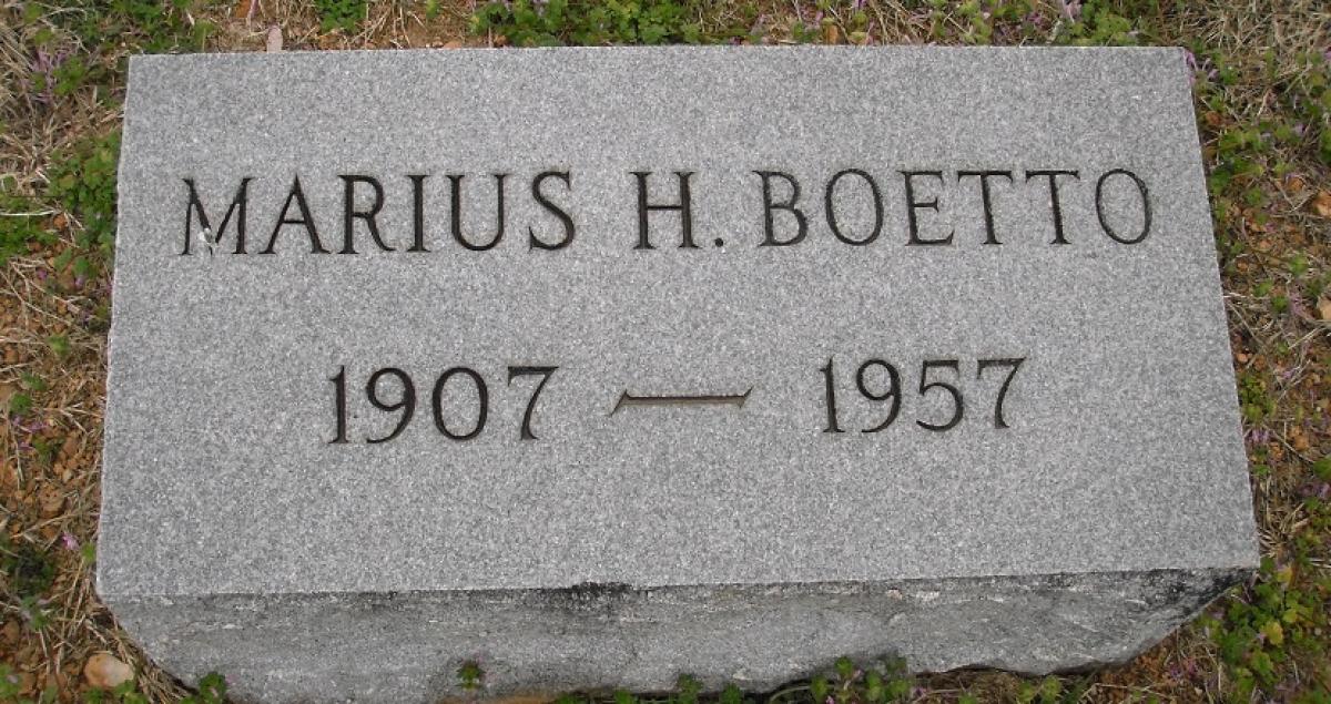 OK, Grove, Olympus Cemetery, Headstone, Boetto, Marius H. 