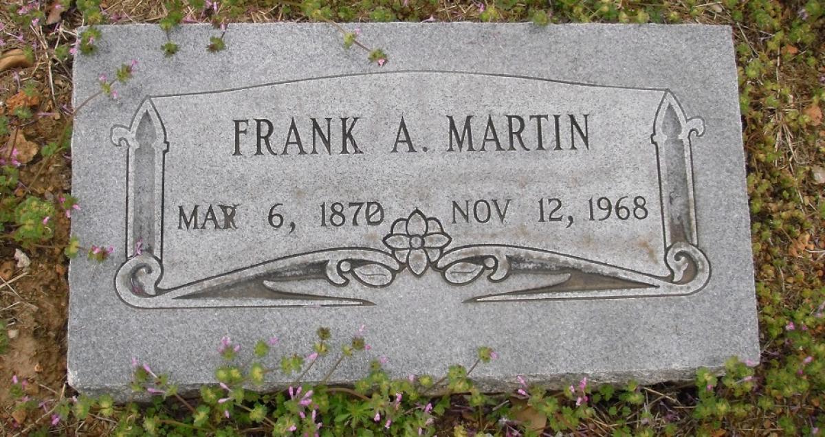 OK, Grove, Olympus Cemetery, Headstone, Martin, Frank A. 