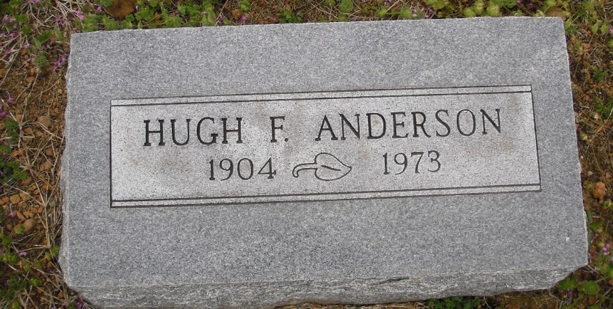 OK, Grove, Olympus Cemetery, Headstone, Anderson, Hugh F. 