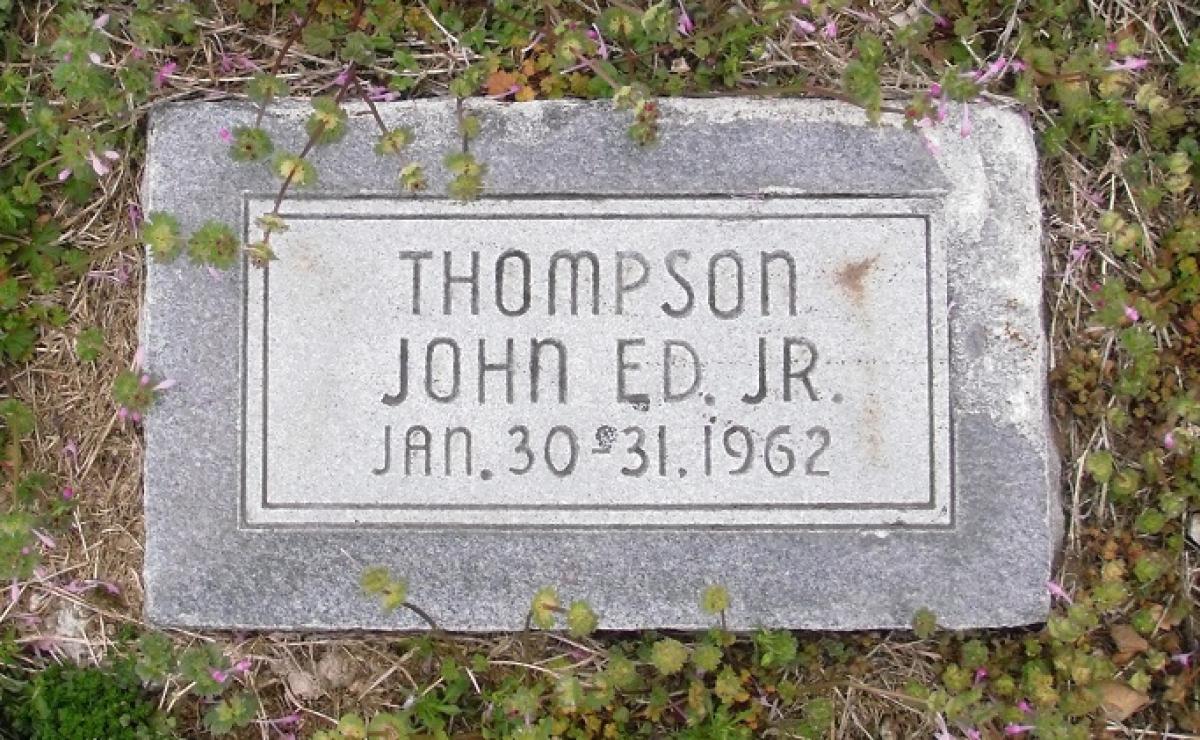 OK, Grove, Olympus Cemetery, Thompson, John Ed. Jr. Headstone