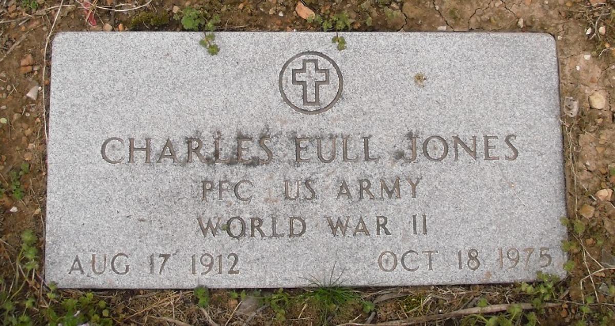 OK, Grove, Olympus Cemetery, Military Headstone, Jones, Charles Eull 