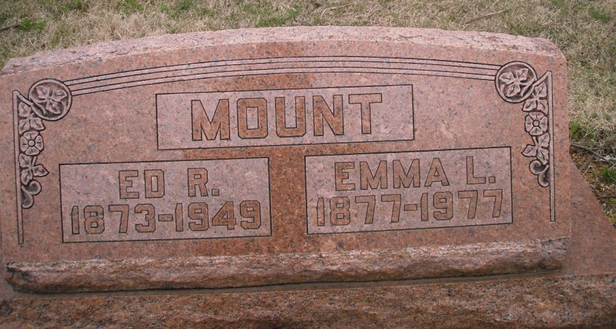 OK, Grove, Olympus Cemetery, Headstone, Mount, Ed R. & Emma L. 