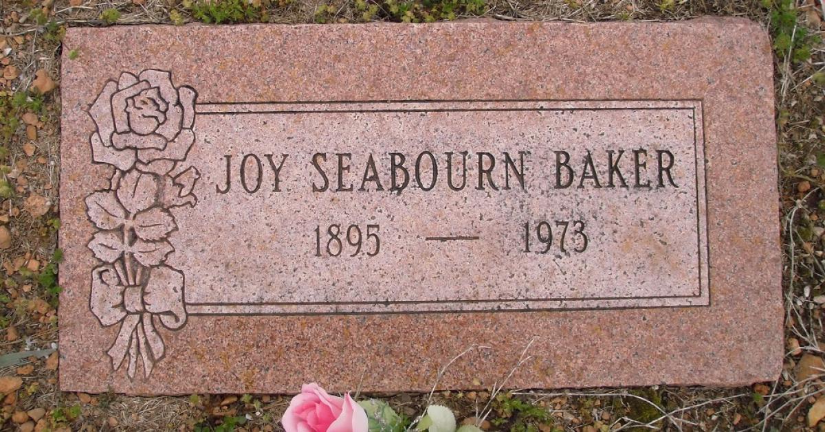 OK, Grove, Olympus Cemetery, Headstone, Baker, Joy (Seabourn) 