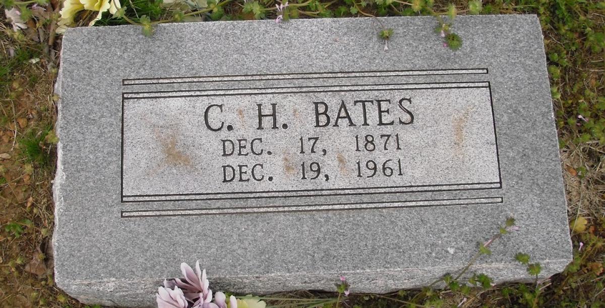 OK, Grove, Olympus Cemetery, Headstone, Bates, C. H. 