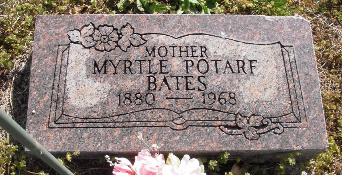 OK, Grove, Olympus Cemetery, Headstone, Bates, Myrtle (Potarf) 