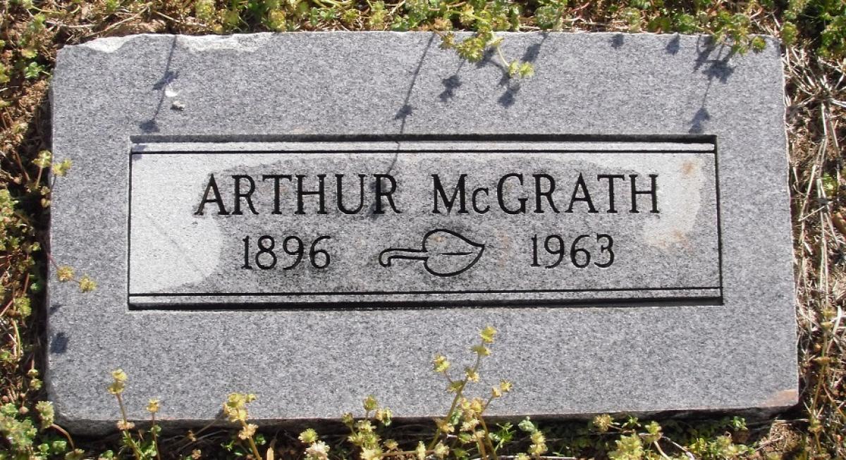 OK, Grove, Olympus Cemetery, Headstone, McGrath, Arthur 