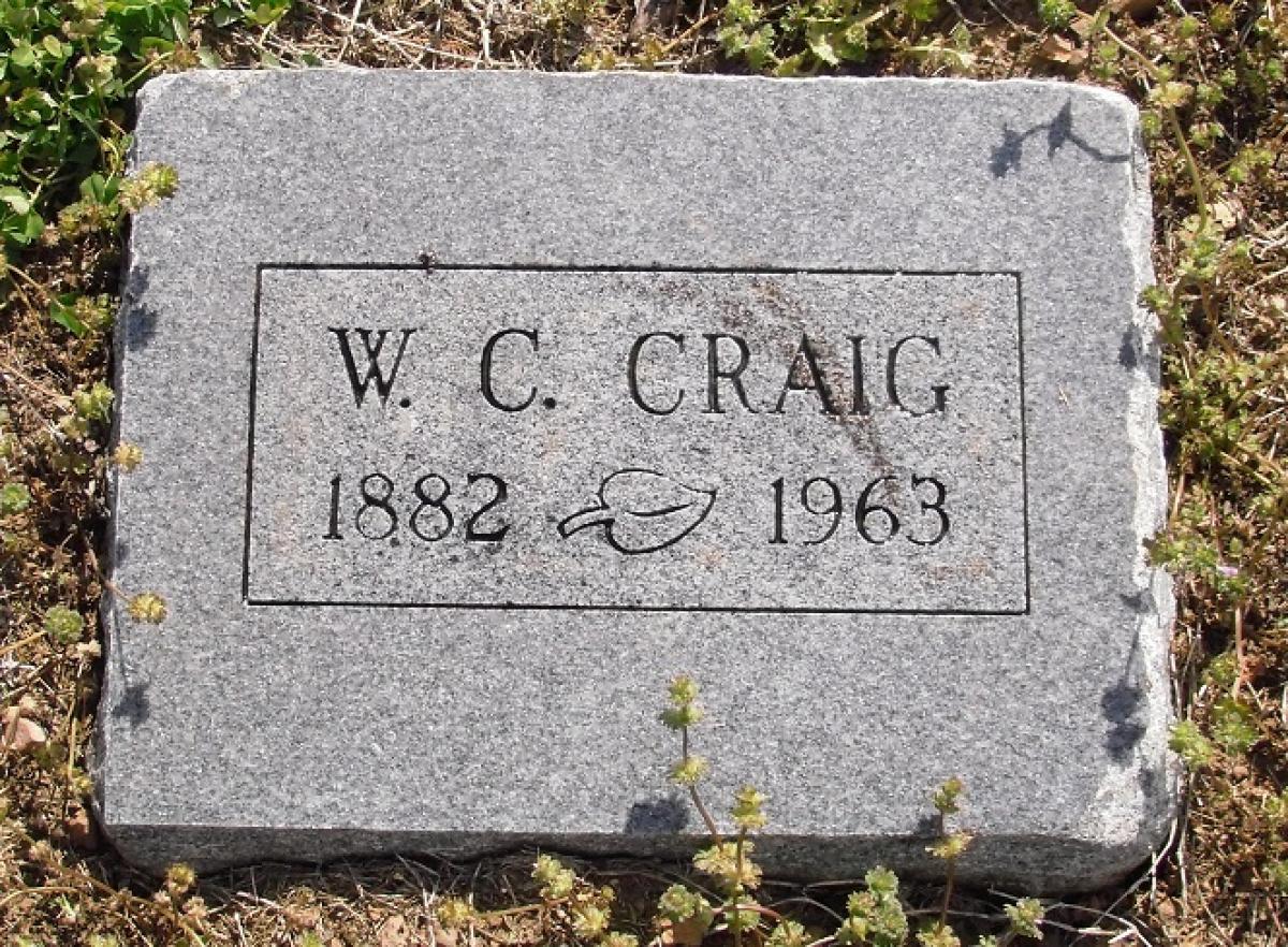 OK, Grove, Olympus Cemetery, Headstone, Craig, W. C. 