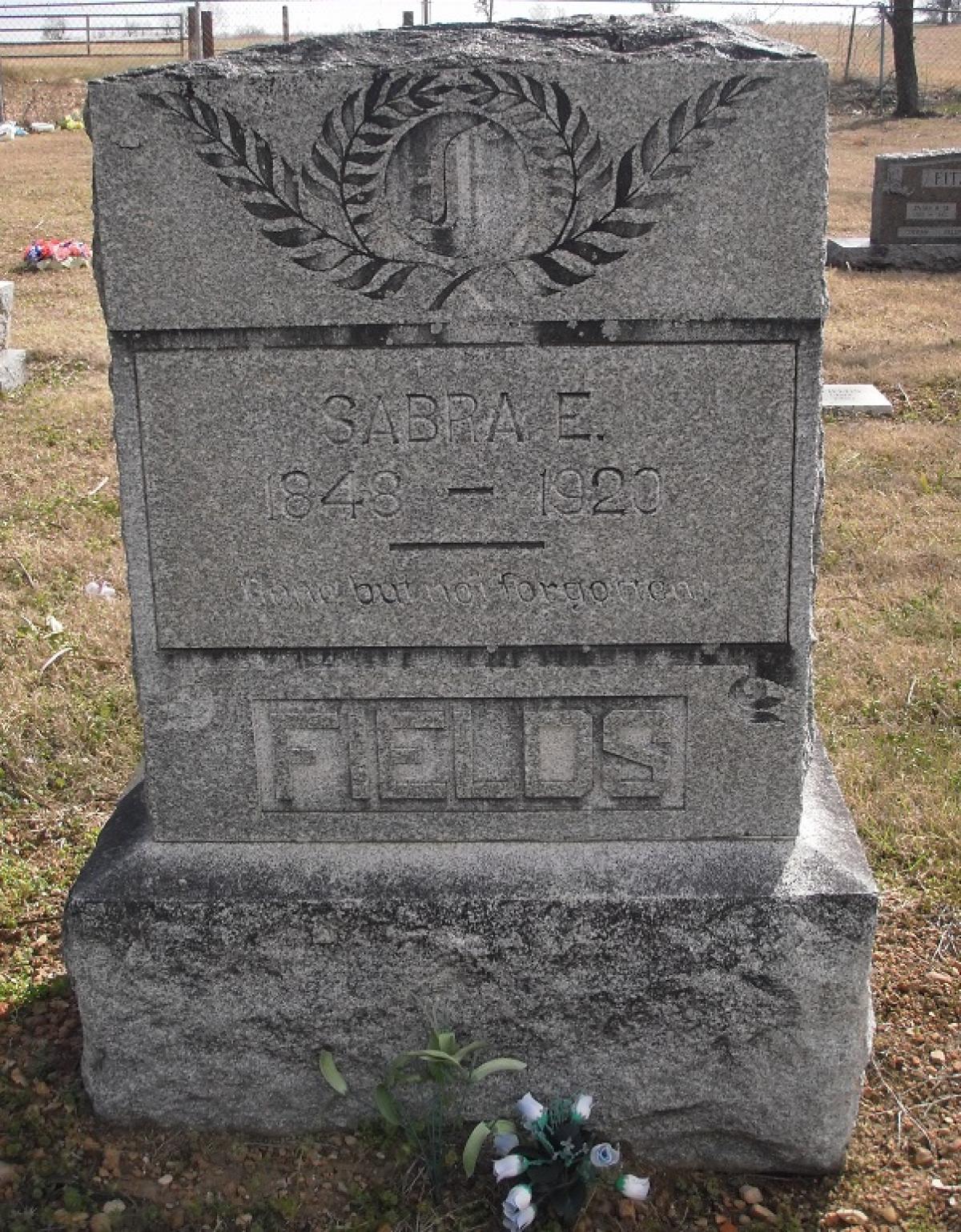 OK, Grove, Olympus Cemetery, Headstone, Fields, Sabra E. 