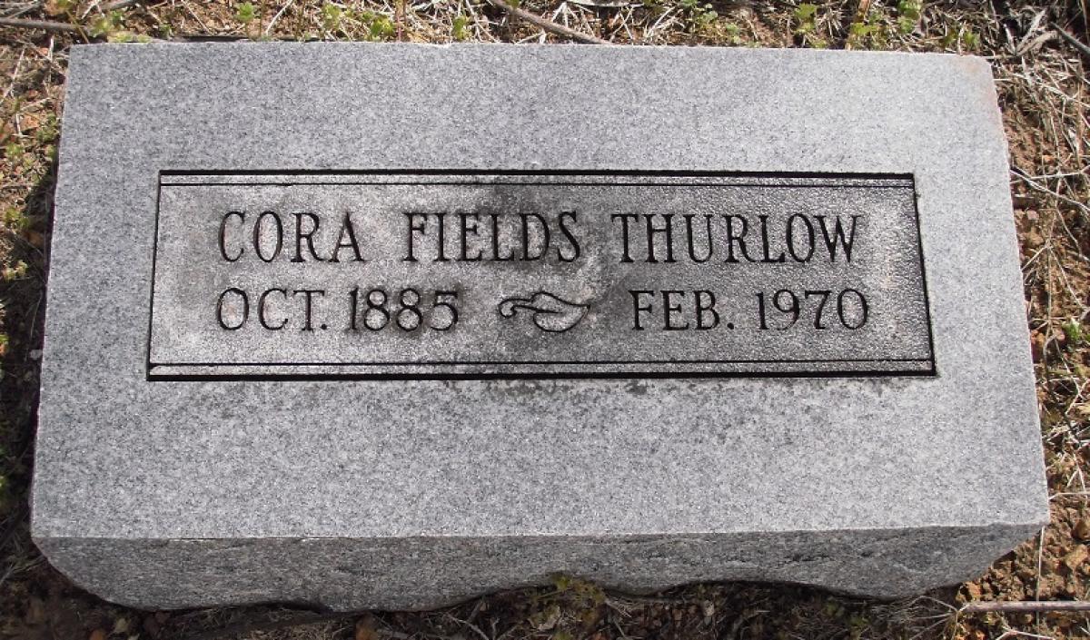 OK, Grove, Olympus Cemetery, Thurlow, Cora (Fields) Headstone