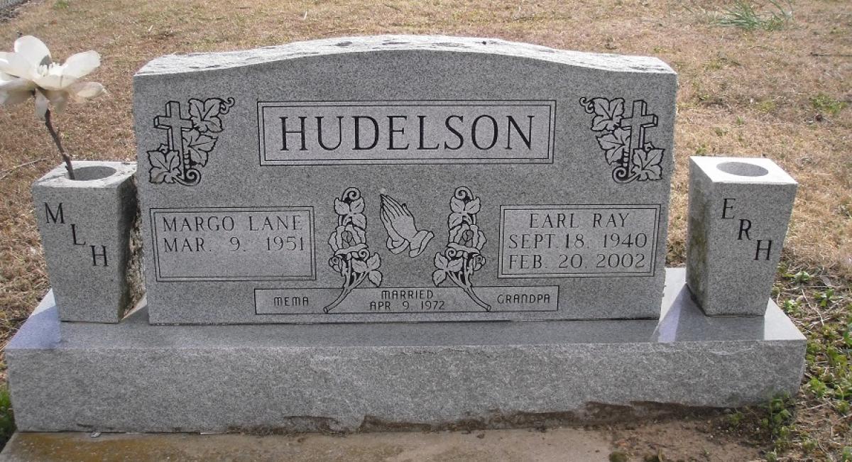 OK, Grove, Olympus Cemetery, Headstone, Hudelson, Earl Ray & Margo Lane 