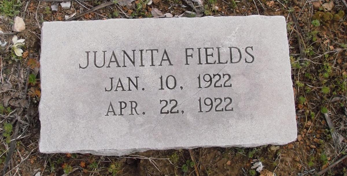 OK, Grove, Olympus Cemetery, Headstone, Fields, Juanita