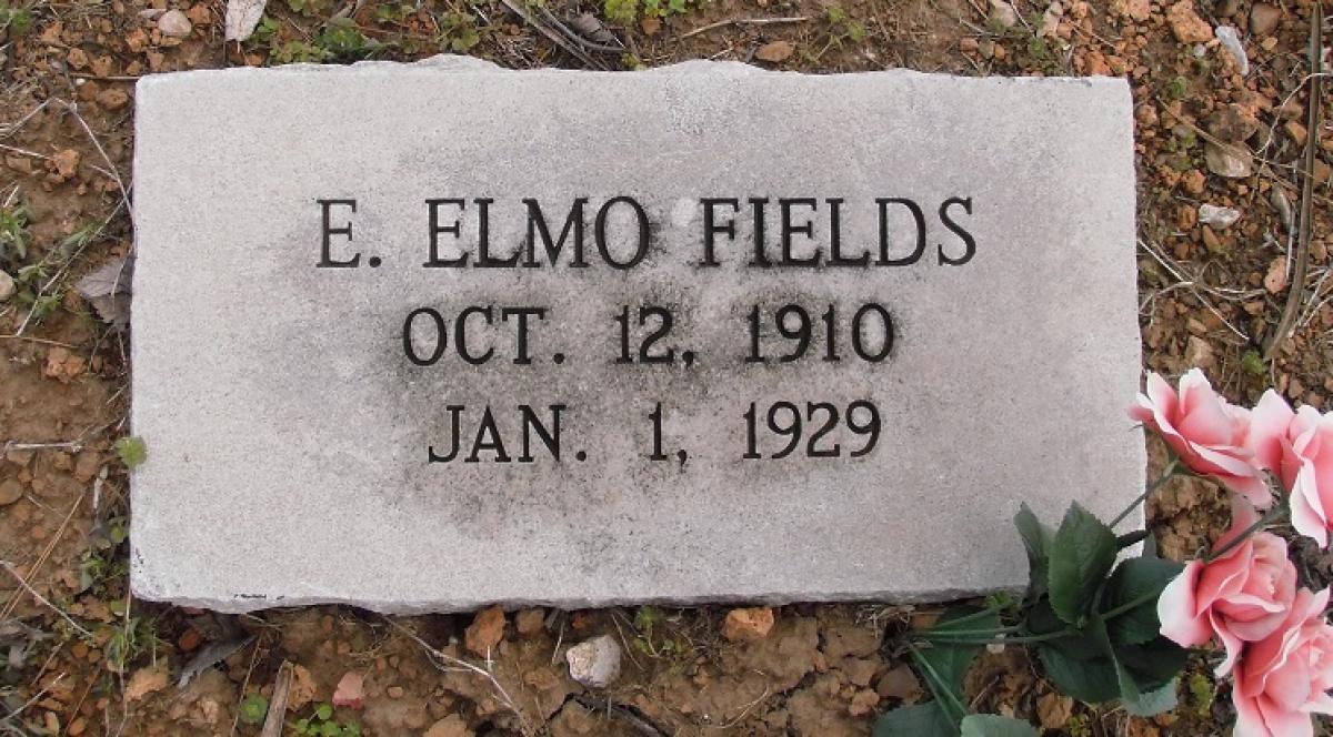 OK, Grove, Olympus Cemetery, Headstone, Fields, E. Elmo