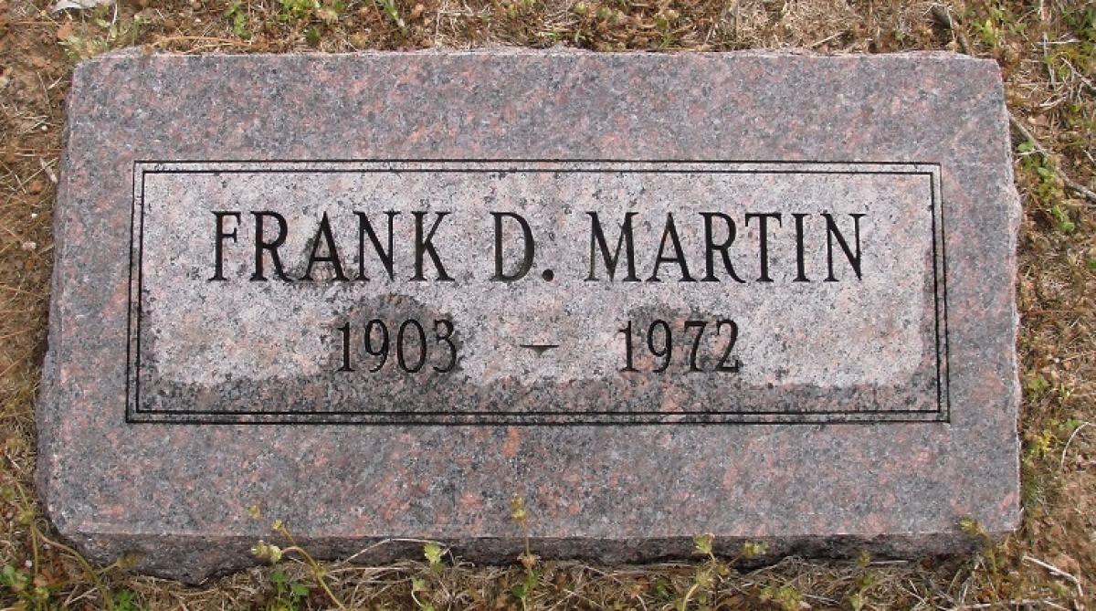 OK, Grove, Olympus Cemetery, Headstone, Martin, Frank D. 