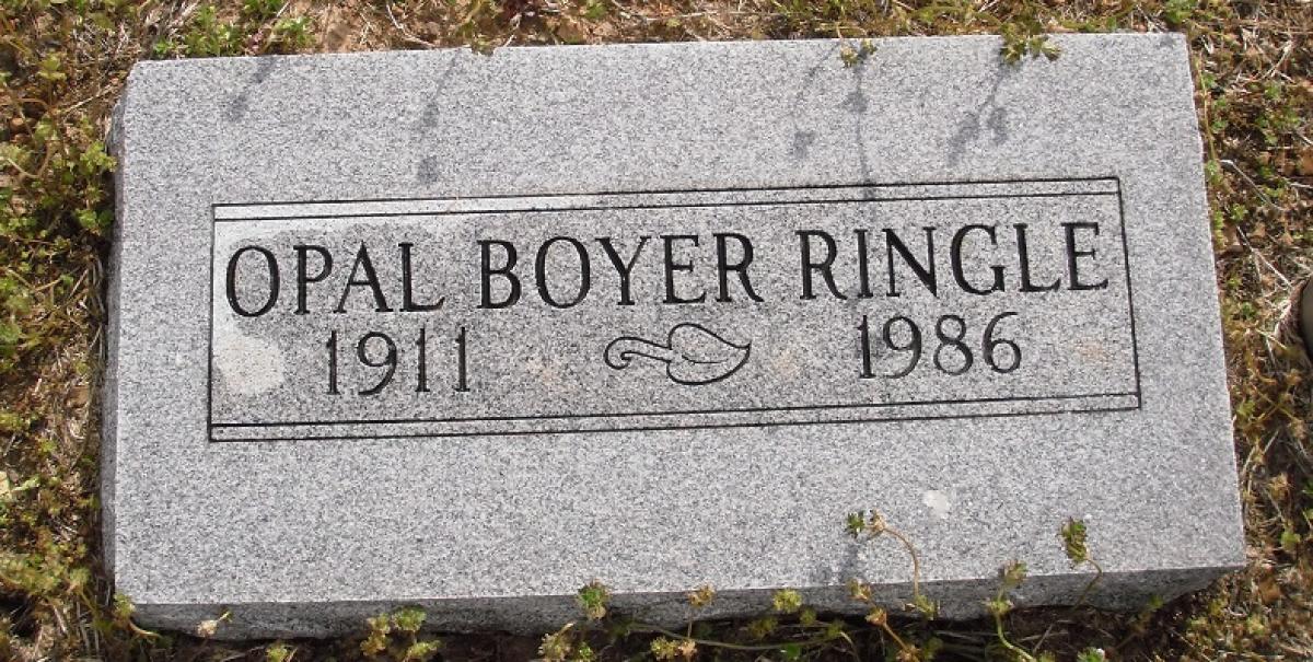 OK, Grove, Olympus Cemetery, Ringle, Opal (Boyer) Headstone