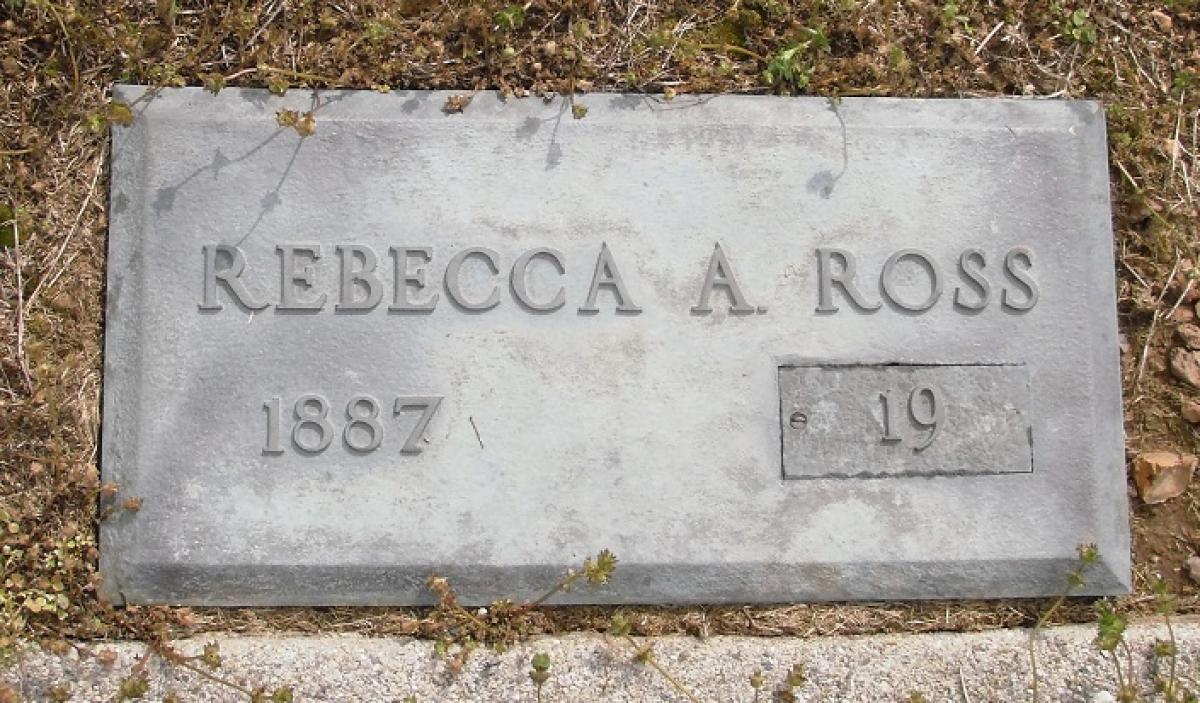OK, Grove, Olympus Cemetery, Ross, Rebecca A. Headstone