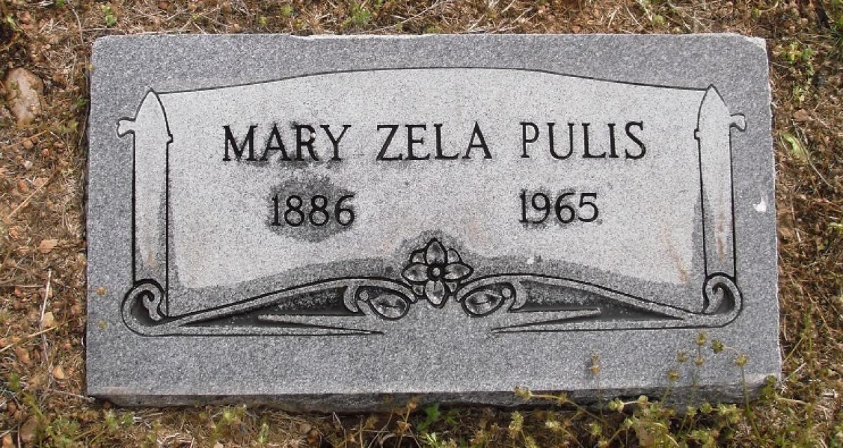 OK, Grove, Olympus Cemetery, Pulis, Mary Zela Headstone
