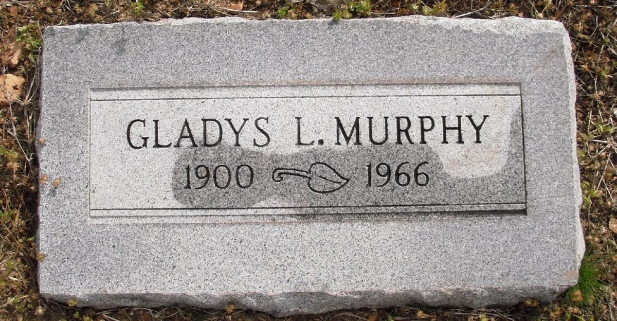 OK, Grove, Olympus Cemetery, Headstone, Murphy, Gladys L. 