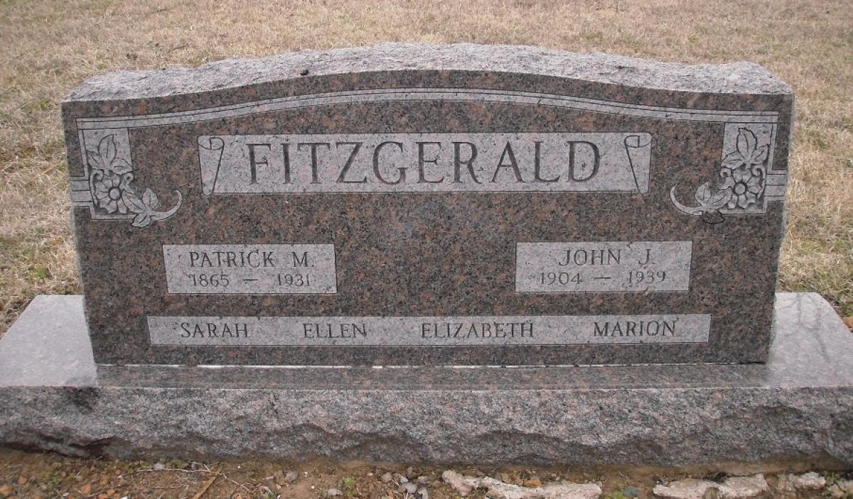 OK, Grove, Olympus Cemetery, Headstone, Fitzgerald, Patrick M. & John J. 
