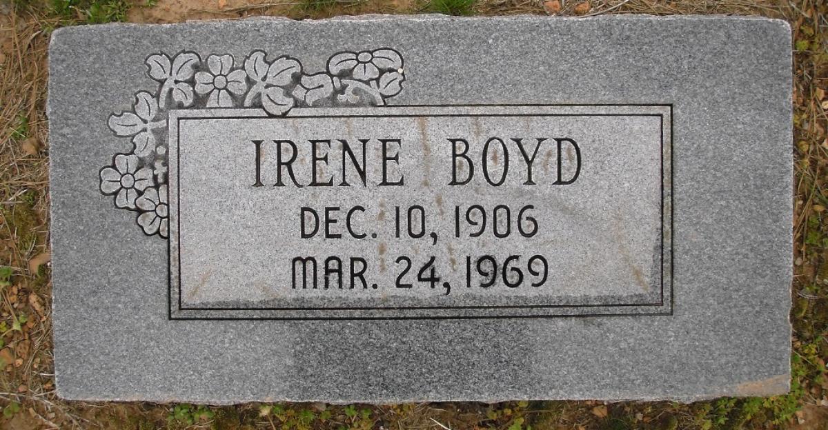 OK, Grove, Olympus Cemetery, Headstone, Boyd, Irene 